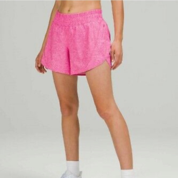 SOLD Lululemon Track That Short 5” inseam pink - Picture 1 of 3